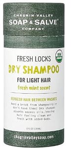 Organic Natural Dry Shampoo Powder – for Light Hair - Absorbs Oil, Adds Volume & Refreshes Hair Between Washes – Vegan – No Talc – Fresh Mint Light Hair Dry Shampoo - Chagrin Valley Soap & Salve