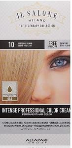 Il Salone Milano Permanent Hair Color Cream - 10 Very Light Blonde Hair Dye - Professional Salon - Premium Quality