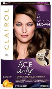 Clairol Age Defy Permanent Hair Dye, 5 Medium Brown Hair Color, 1 Count