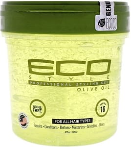 Ecoco Eco Style Gel Olive Oil - 100% Pure Olive Oil - Adds Shine And Tames Split Ends - Weightless Style - Nourishes And Repairs 