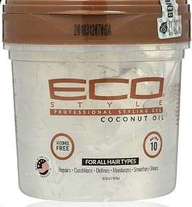 Ecoco Eco Style Gel - Coconut Oil - Adds Luster And Moisturizes Hair - Weightless Styling And Superior Hold - Prevents Breakage And Split Ends - Promotes Scalp Health - For All Hair Types - 16 Oz