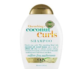 OGX Quenching + Coconut, Curl-Defining Shampoo, Hydrating & Nourishing Curly Hair Shampoo with Coconut Oil