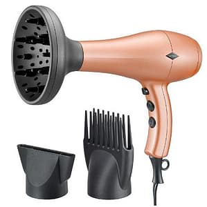 NITION Negative Ions Ceramic Hair Dryer with Diffuser Attachment Ionic Blow Dryer Quick Drying