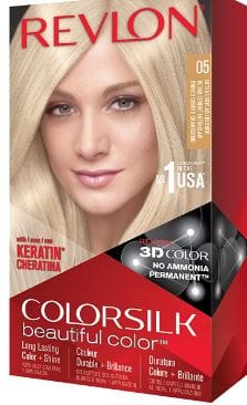 Permanent Hair Color by Revlon, Permanent Hair Dye, Colorsilk with 100% Gray Coverage, Ammonia-Free, Keratin and Amino Acids, 05 Ultra Light Ash Blonde, 4.4 Oz 